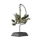 Vintage Balinese Bronze Flying Garuda Oil Lamp 14.5" | Jaipurio